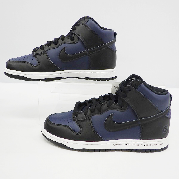 実際に弊社で買取させて頂いた【未使用】NIKE×FRAGMENT DESIGN/ナイキ×フラグメントデザイン DUNK HI/F ダンクハイ Midnight Navy DJ0383-400/25.5の画像 3枚目