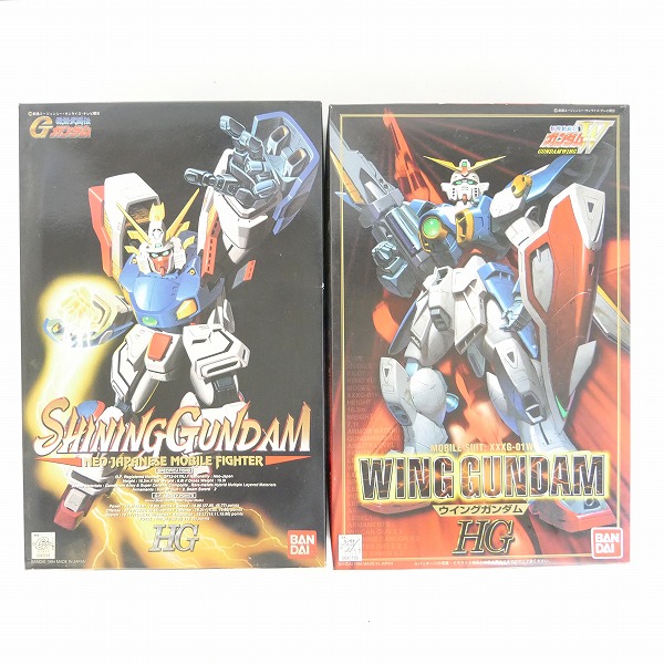 実際に弊社で買取させて頂いた【組済ジャンク】バンダイ HG 1/100 シャイニングガンダム/ウイングガンダム 2点セット/ガンプラ/G/W