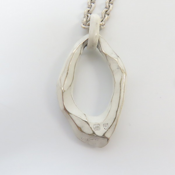 実際に弊社で買取させて頂いたGARNI/ガルニ Crockery ring pendants クロッケリー リング ペンダント ネックレスチェーン ホワイト の画像 2枚目