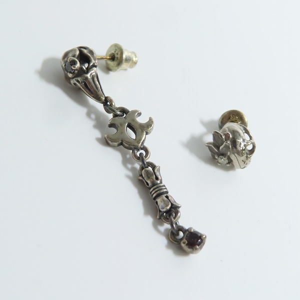 実際に弊社で買取させて頂いたBloody Mary/ブラッディマリー スカルモチーフ ピアス 2点セット