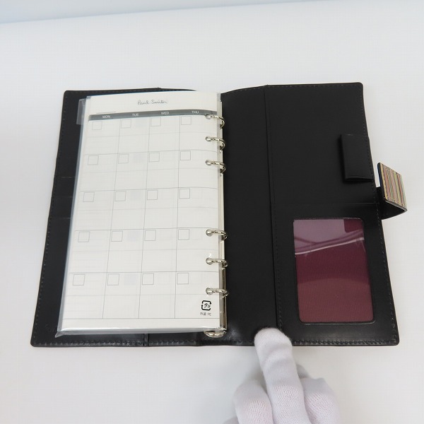 実際に弊社で買取させて頂いたPaul Smit/ポールスミス マルチストライプ システム手帳の画像 4枚目