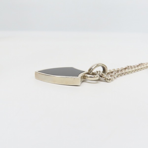実際に弊社で買取させて頂いたGARNI/ガルニ ロゴ 925 Sterling silver/スターリング オニキス ペンダント/ネックレスチェーンの画像 3枚目