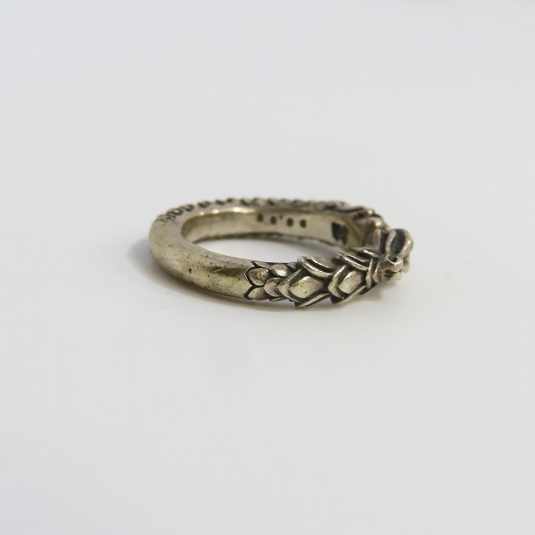 実際に弊社で買取させて頂いたBloody Mary/ブラッディマリー 四神 青龍 シルバーリング w/ブルーダイヤモンド 11号の画像 2枚目