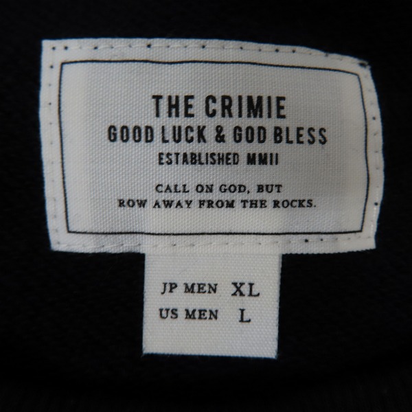 実際に弊社で買取させて頂いたTHE CRIMIE/クライミー THE LIFE プリント スウェット プルオーバー C1K1-SW11/XLの画像 2枚目