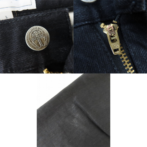 実際に弊社で買取させて頂いたCRIMIE/クライミー ストレッチファブリック ブラックデニムパンツ/Lの画像 7枚目