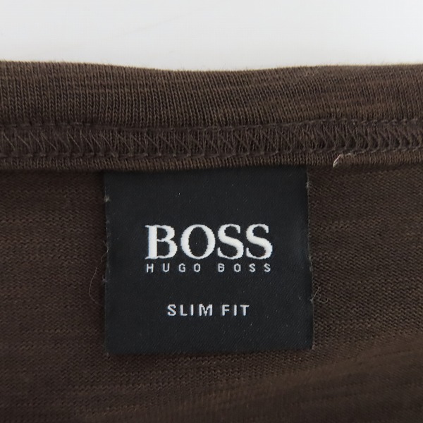実際に弊社で買取させて頂いたHUGO BOSS/ヒューゴボス ロングスリーブ ダークブラウン XLの画像 2枚目