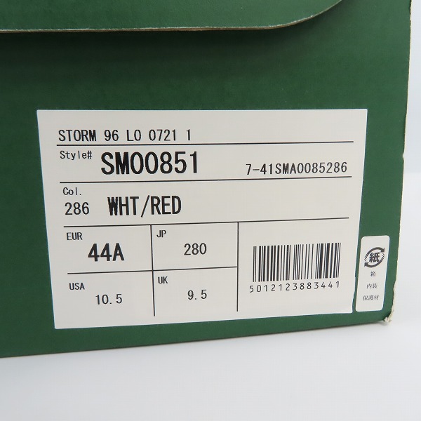 実際に弊社で買取させて頂いた【未使用】LACOSTE/ラコステ STORM 96 LO 0721 1 スニーカー SM00851/UK9.5の画像 9枚目