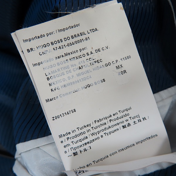 実際に弊社で買取させて頂いたHUGO BOSS/ヒューゴボス ウールテーラードジャケット/50の画像 6枚目