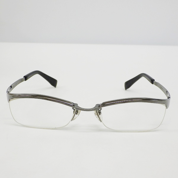 実際に弊社で買取させて頂いた999.9/フォーナインズ ハーフリム TITANIUM メガネフレーム 眼鏡/アイウェア S-320Tの画像 1枚目