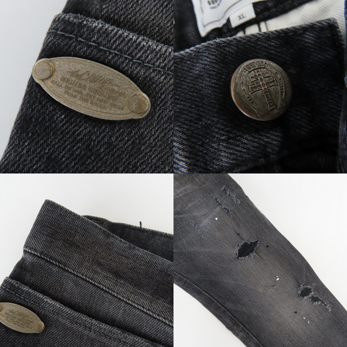 実際に弊社で買取させて頂いたTHE CRIMIE/クライミー STRETCH FABLIC ダメージペイント加工デニムパンツ/XLの画像 7枚目