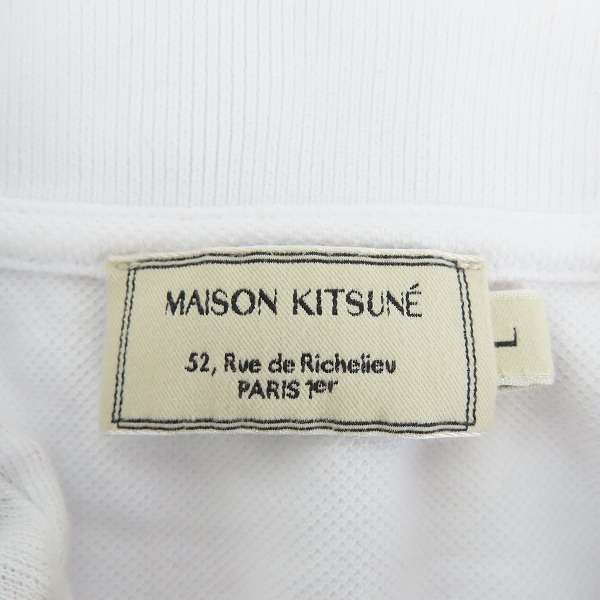 実際に弊社で買取させて頂いたMAISON KITSUNE/メゾンキツネ フォックスヘッド パッチ ポロシャツ FU00203KJ7007/Lの画像 2枚目