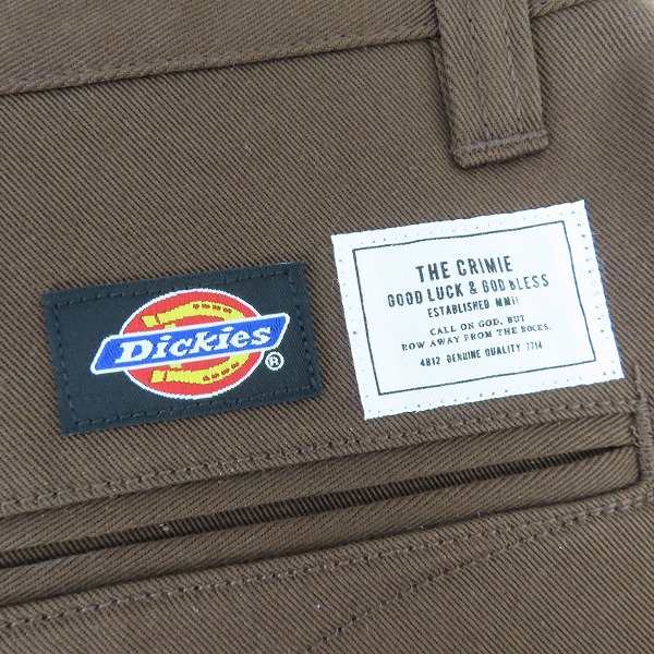 実際に弊社で買取させて頂いたTHE CRIMIE×Dickies/クライミー×ディッキーズ ワークパンツ ブラウン/Lの画像 5枚目
