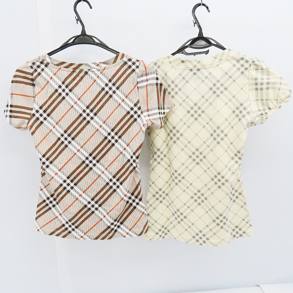 実際に弊社で買取させて頂いたBURBERRY BLUE LABEL/バーバリー ブルーレーベル 半袖チェックTシャツ/38の画像 1枚目