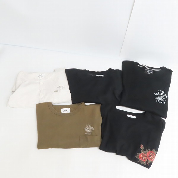 実際に弊社で買取させて頂いた【おまとめ品】THE CRIMIE/クライミー ヘンリーネック Tシャツ等