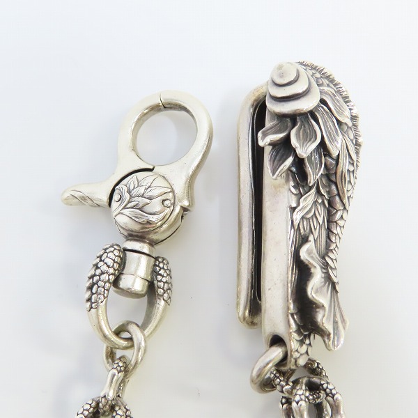 実際に弊社で買取させて頂いたBloody Mary/ブラッディマリー ナイトレイヴン ウォレットチェーン 大烏 ｗ/ストーンの画像 2枚目