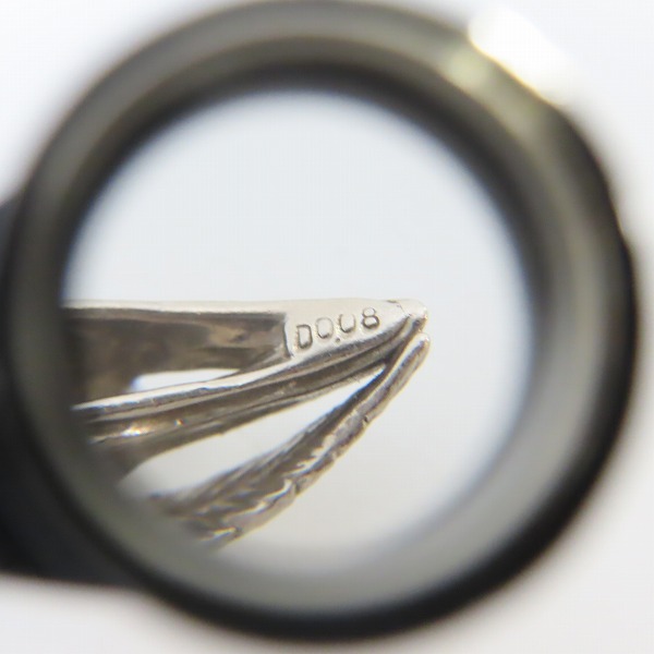 実際に弊社で買取させて頂いたBloodyMary/ブラッディマリー K18WG 八咫烏L フェザー スカルモチーフペンダントの画像 5枚目