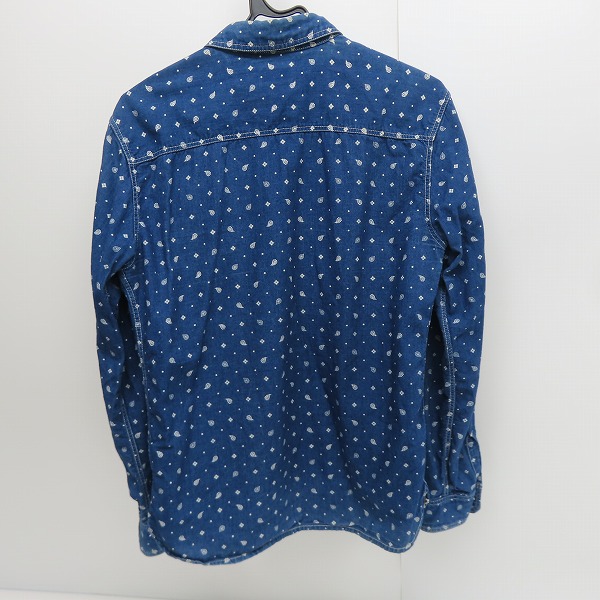 実際に弊社で買取させて頂いたTHE FLAT HEAD/フラットヘッド ミニペイズリー総柄 シャンブレーシャツ/40の画像 1枚目