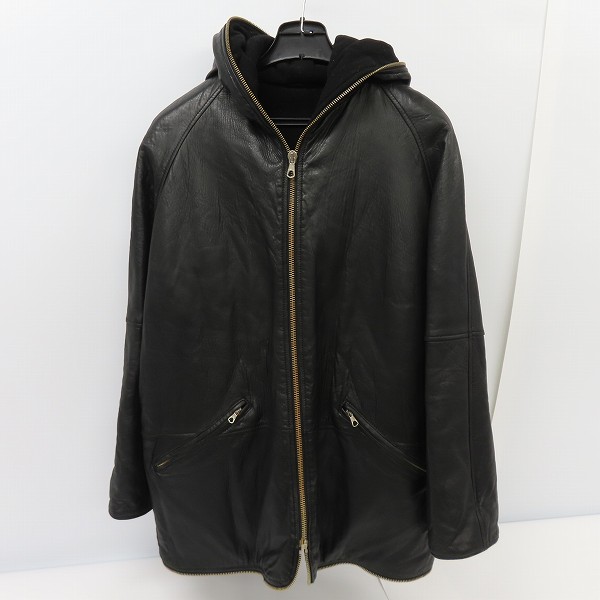 実際に弊社で買取させて頂いたGIORGIO ARMANI/ジョルジオアルマーニ  Pelle nabuk レザーフード付き/コート/52