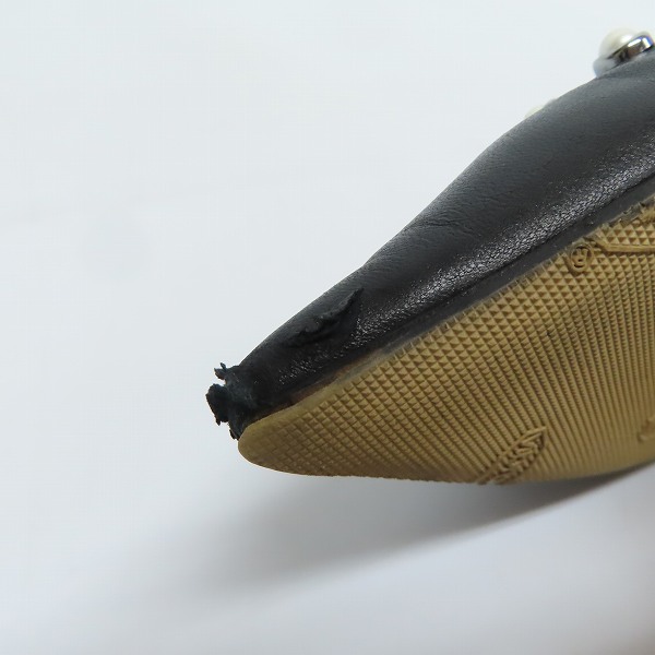 実際に弊社で買取させて頂いたJIMMY CHOO/ジミーチュウ パール装飾 アンクルストラップ フラットシューズ/36の画像 7枚目