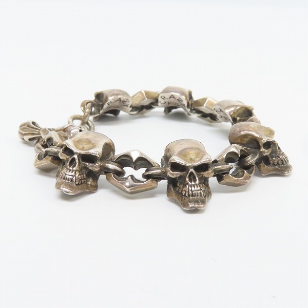 実際に弊社で買取させて頂いたCRAZY PIG/クレイジーピッグ 6サイコキラースカルリンク ブレスレット トライバルTバーの画像 4枚目