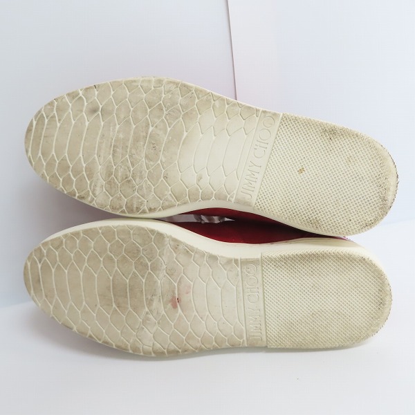 実際に弊社で買取させて頂いたJimmy Choo/ジミーチュウ スエード パテント ウイングチップ ローカット スニーカー/39の画像 2枚目