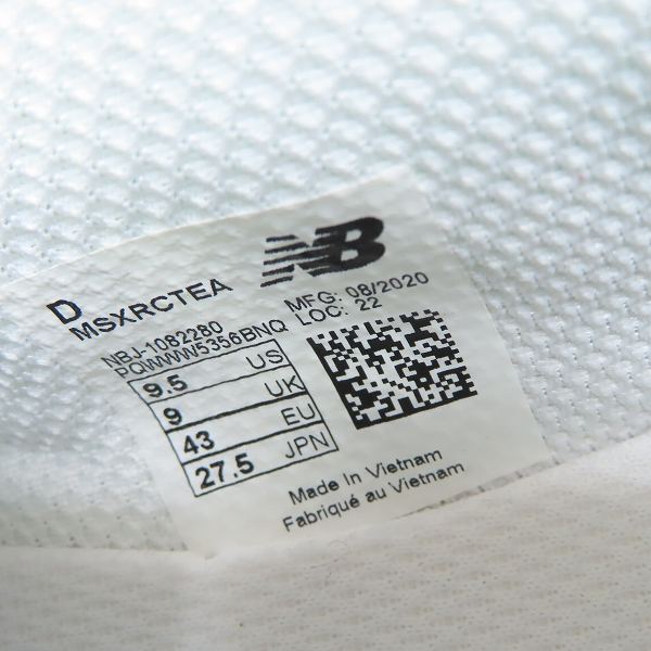 実際に弊社で買取させて頂いた【未使用】New Balance/ニューバランス MSXRCTEA 27.5の画像 5枚目