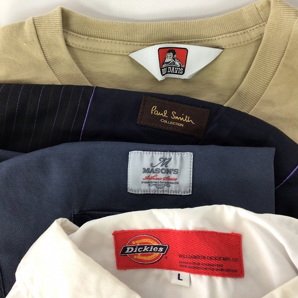 実際に弊社で買取させて頂いた【おまとめ品】ポールスミス/ループウィラー/ベンデイビス/アルマーニ他 ジャケット/シャツ/Tシャツ/パンツ 等の画像 1枚目
