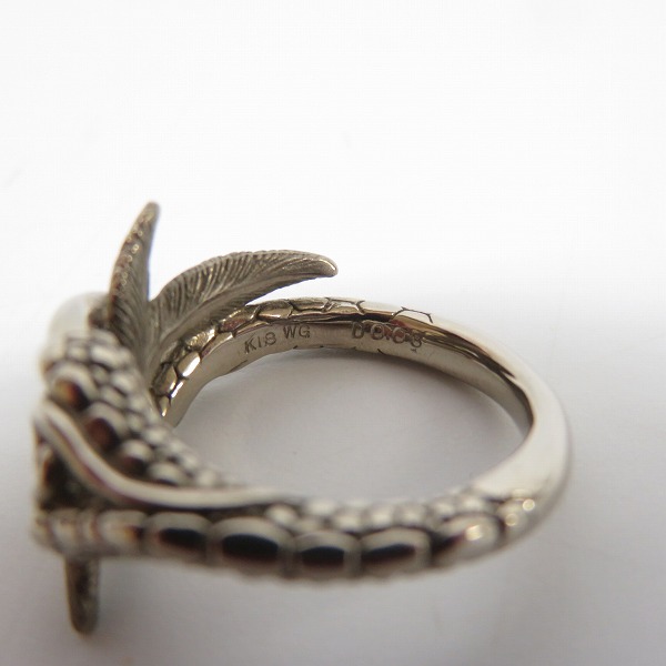 実際に弊社で買取させて頂いた【ギャラ付】Bloody Mary/ブラッディマリー 10th 2009クリスマス K18WG/ダイヤ メモリアル アストロラーベリング/8号の画像 5枚目