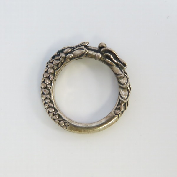 実際に弊社で買取させて頂いたBloody Mary/ブラッディマリー 四神 青龍 シルバーリング w/ブルーダイヤモンド 11号の画像 5枚目