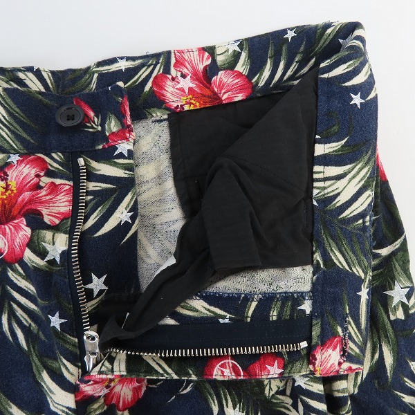 実際に弊社で買取させて頂いたuniform experiment/ユニフォームエクスペリメント 14SS ANKLE CUT SLACKS/花柄 スター UE-140008/2の画像 4枚目