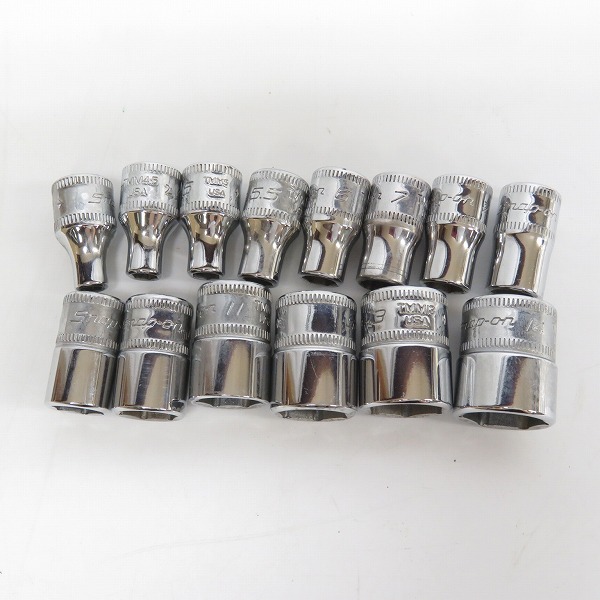 実際に弊社で買取させて頂いたSnap-on/スナップオン フランクドライブ 1/4インチ シャロー ソケットTMM4/4.5/5/5.5/6/7/8/9/10/11/12/13/14/TMMD7 14点セット