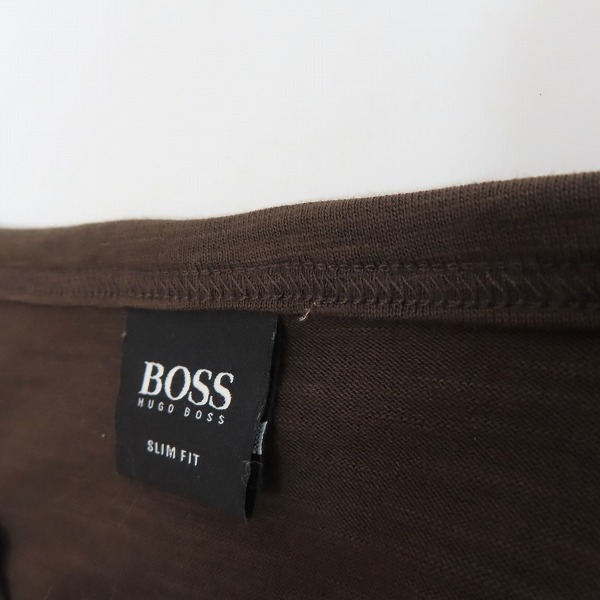 実際に弊社で買取させて頂いたHUGO BOSS/ヒューゴボス ロングスリーブ ダークブラウン XLの画像 5枚目