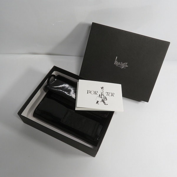 PORTER × STUSSYブラック 二つ折り財布
