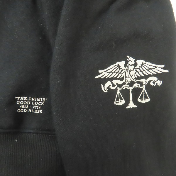 実際に弊社で買取させて頂いたCRIMIE/クライミー SWEAT ZIP PARKA THE LIFE/ジップアップパーカー ブラック C1K1-SW14/Sの画像 6枚目