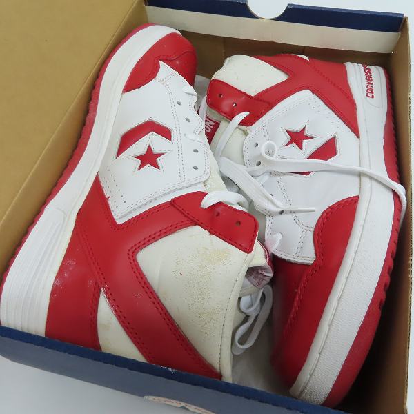 実際に弊社で買取させて頂いた【観賞用】CONVERSE/コンバース WEAPON CLASSIC HI 90s ビンテージ ホワイト/レッド 28.0の画像 8枚目