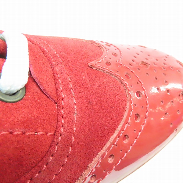 実際に弊社で買取させて頂いたJimmy Choo/ジミーチュウ スエード パテント ウイングチップ ローカット スニーカー/39の画像 6枚目