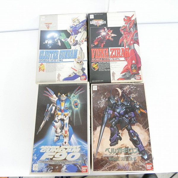 実際に弊社で買取させて頂いた【組済/ジャンク】バンダイ 1/100 F90Y クラスター ガンダム/ビギナゼラ/F90-Vタイプ/ベルガギロス 4点セット/ガンプラ