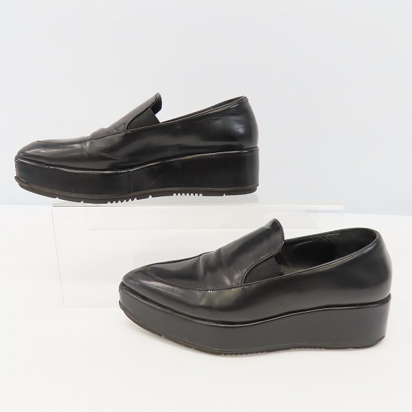 実際に弊社で買取させて頂いた【難有り】PRADA/プラダ レザー 厚底シューズ  の画像 3枚目