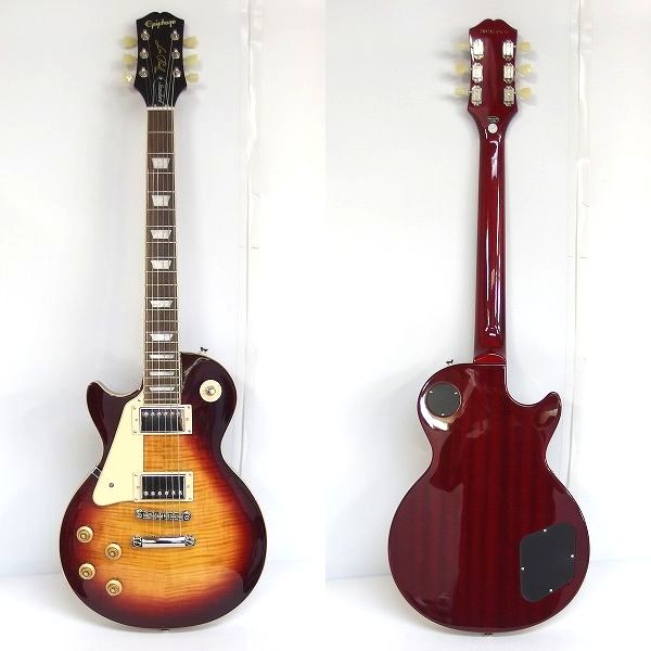 実際に弊社で買取させて頂いた★【美品】Epiphone/エピフォン Les Paul Standard/レスポールスタンダード 左利き用/レフティ ギグケース付の画像 1枚目