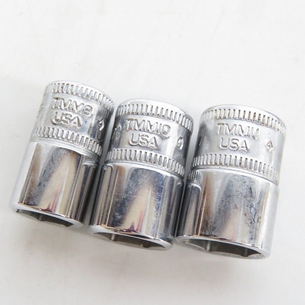 実際に弊社で買取させて頂いたSnap-on/スナップオン フランクドライブ 1/4インチ シャロー ソケットTMM4/4.5/5/5.5/6/7/8/9/10/11/12/13/14/TMMD7 14点セットの画像 3枚目