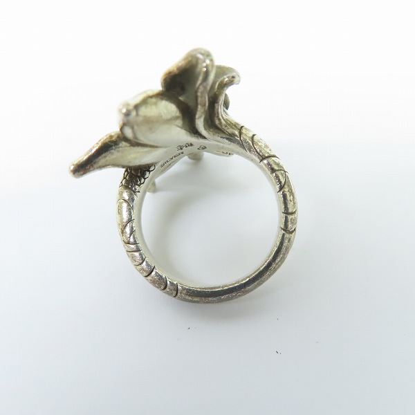 実際に弊社で買取させて頂いたBloody mary/ブラッディマリー 雨の日限定 レンテ リング w/グリーントルマリン/ブルートパーズ 13号の画像 5枚目