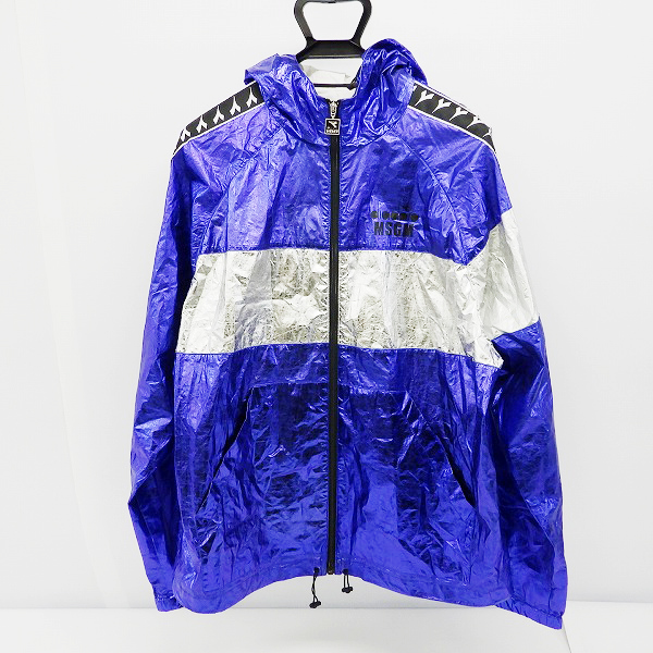 実際に弊社で買取させて頂いたMSGM×DIADORA/エムエスジーエム×ディアドラ メタリックカラー ウインドブレーカー 2440MH300/48の画像 1枚目