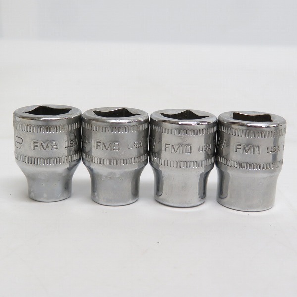 実際に弊社で買取させて頂いたSnap-on/スナップオン 3/8インチ ソケット シャロー 12角 FM8/9/10/11/12/13/14/15/16/17/18/19/21/22 14点セットの画像 3枚目