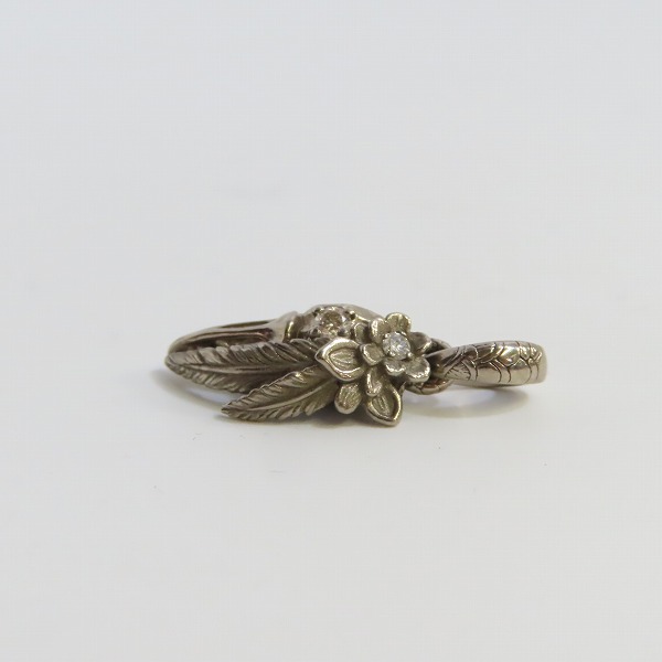 実際に弊社で買取させて頂いたBloodyMary/ブラッディマリー K18WG 八咫烏L フェザー スカルモチーフペンダントの画像 3枚目