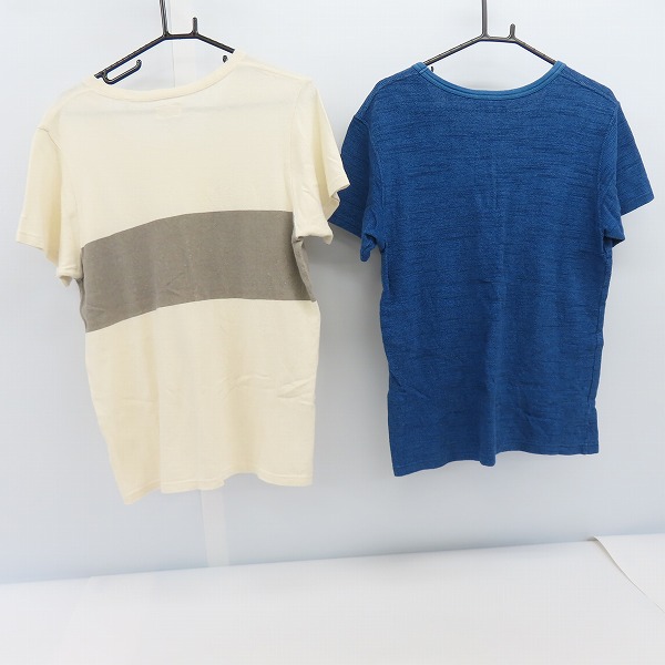 実際に弊社で買取させて頂いたHOLLYWOOD RANCH MARKET/ハリウッドランチマーケット BLUE BLUE/ブルーブルー クルーネックTシャツ/半袖 2点セットの画像 1枚目