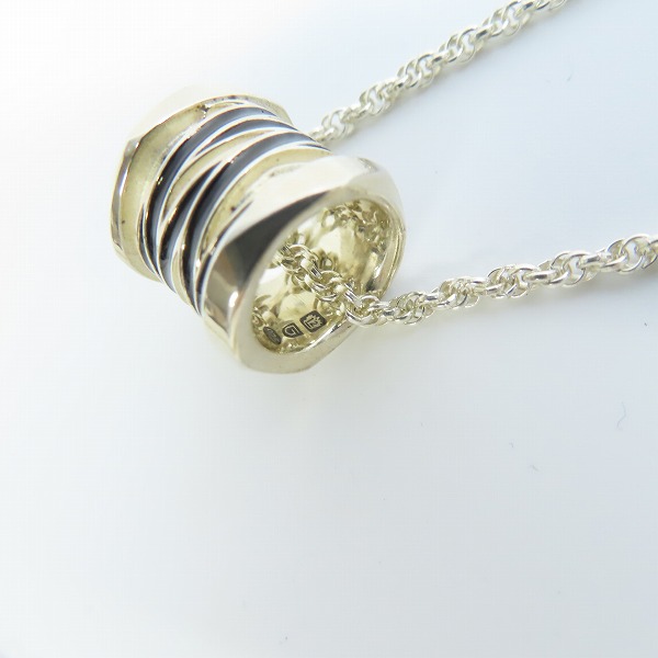 実際に弊社で買取させて頂いたGARNI/ガルニ ブラック ピンク 925 SV ペンダント/ネックレスチェーン シルバー/2点セットの画像 7枚目