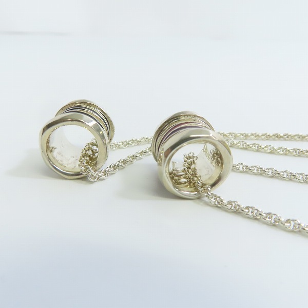 実際に弊社で買取させて頂いたGARNI/ガルニ ブラック ピンク 925 SV ペンダント/ネックレスチェーン シルバー/2点セットの画像 2枚目