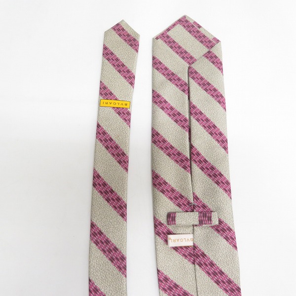 実際に弊社で買取させて頂いたBVLGARI/ブルガリ ネクタイ 総柄/ストライプの画像 4枚目