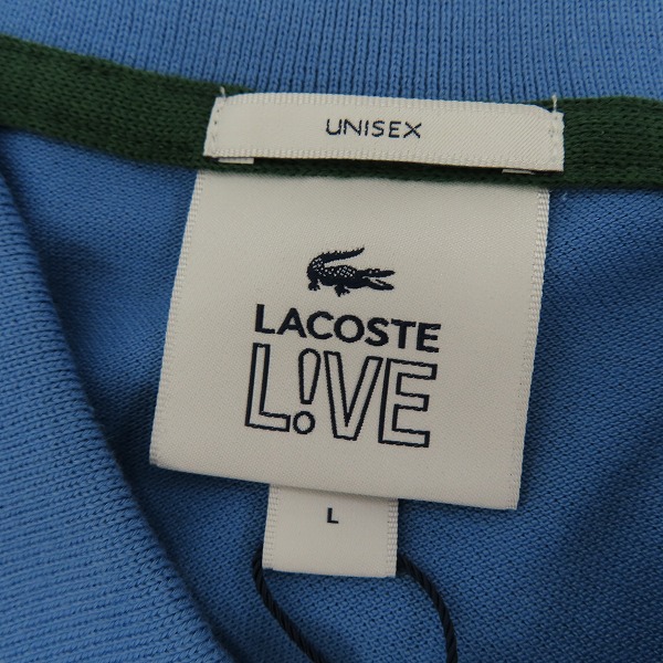 実際に弊社で買取させて頂いた(1)【未使用】LACOSTE/ラコステ メタルバッジプレーンポロシャツ ブルー PH9161L/Lの画像 2枚目