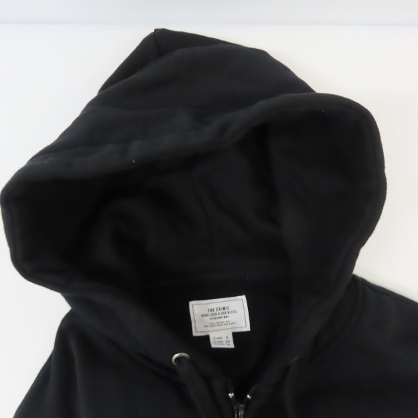 実際に弊社で買取させて頂いたCRIMIE/クライミー SWEAT ZIP PARKA THE LIFE/ジップアップパーカー ブラック C1K1-SW14/Sの画像 4枚目